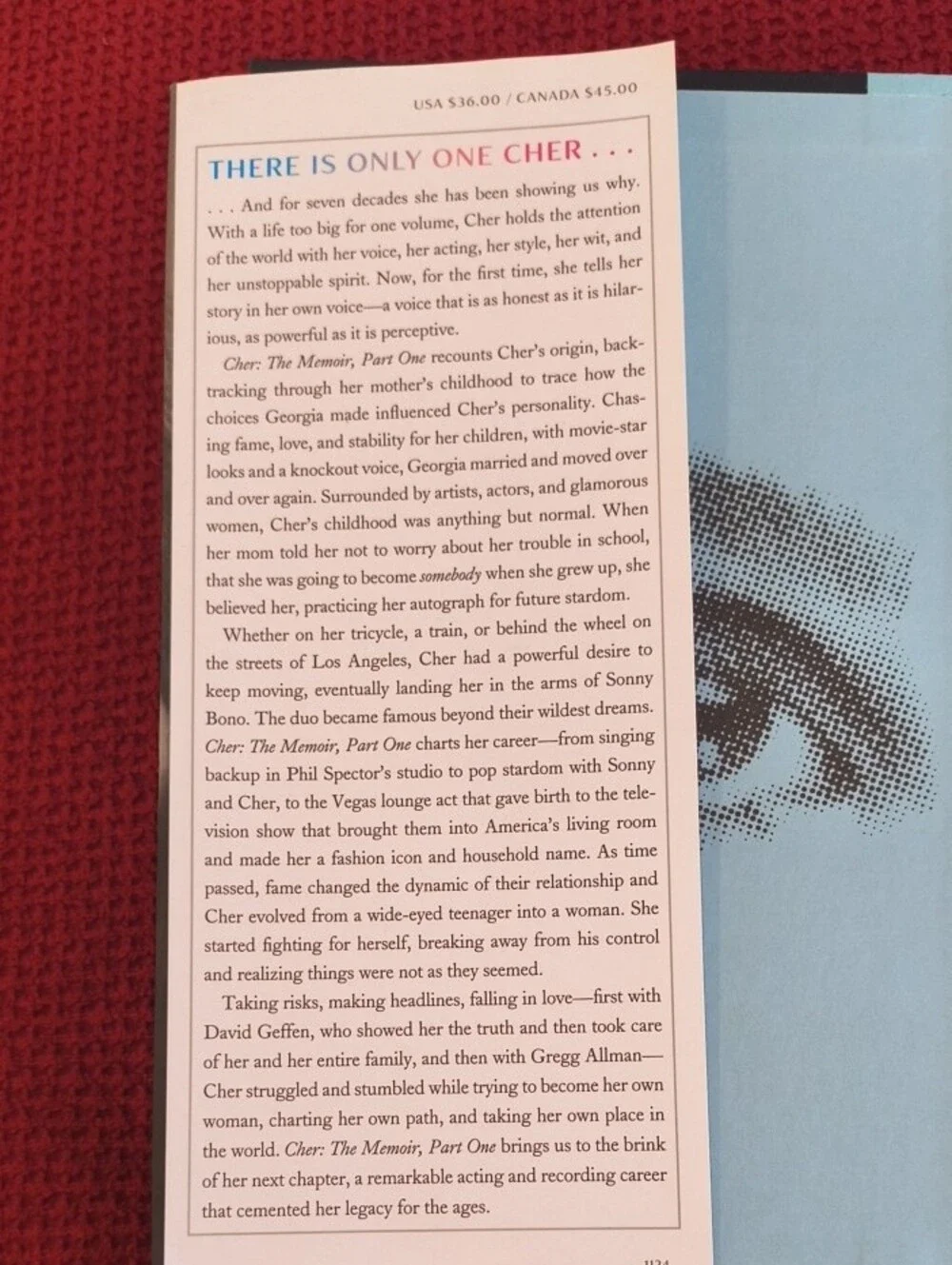 Cher The Memoir Part One Hardcover NWT